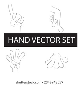 Free vector elegant line art hands 