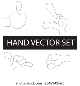 Manos de arte de línea elegante vectorial libre 