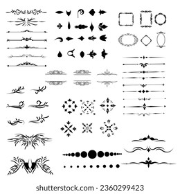 Free vector elegant ornaments set