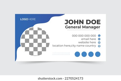  Free vector email signature design and professional facebook banner template  
Free vector professional mail footer template with social media profile design