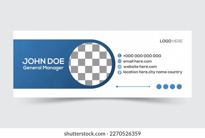  Free vector email signature design and professional facebook banner template,
Free vector professional mail footer template with social media profile design
