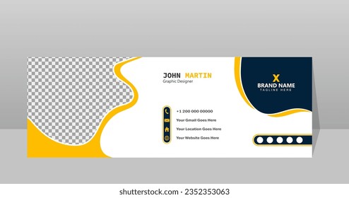 Kostenlose Vorlage für Vektorgrafik-E-Mail-Signaturen.