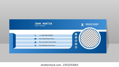 Free vector Email signature template.