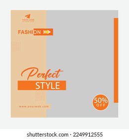 Free vector fashion sale social media Instagram post