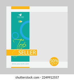 Free vector fashion sale social media Instagram post