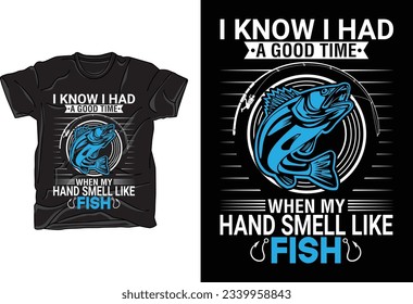 free vector fishing t-shirt design template 