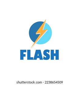 Free vector flash logo isolated on white background