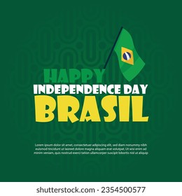 Free vector flat 7 de setembro brazilian independence day illustration