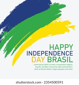 Free vector flat 7 de setembro brazilian independence day illustration