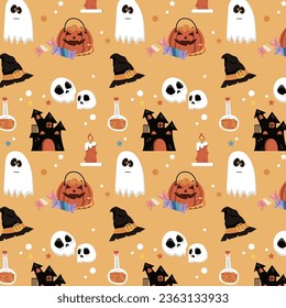 Free vector flat banner design for Halloween season celebration