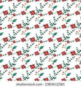 Free vector flat Christmas pattern design .