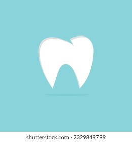 Plantilla de logotipo dental plano vectorial libre