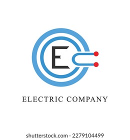 Free vector flat design electric energy logo template