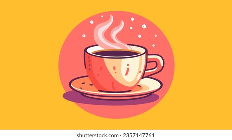 Free vector flat design international day of coffee with mug cup