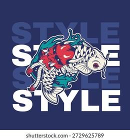 Vector gratis | Diseño plano koi fish logo design	