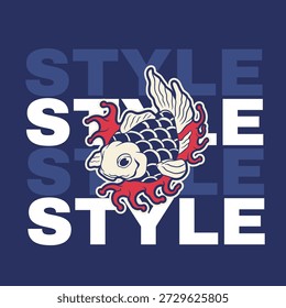 Vector gratis | Diseño plano koi fish logo design	