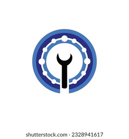 Free vector flat design mechanical repair logo template