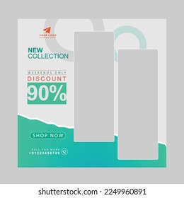 Free vector flat design sale Facebook And Instagram post