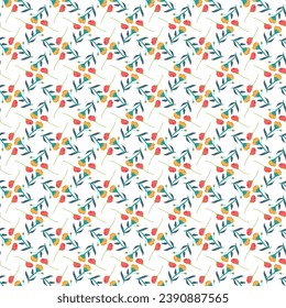 Free vector flat design small flowers pattern design
