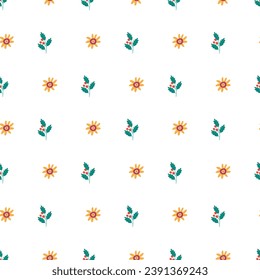 Free vector flat design small flowers pattern design