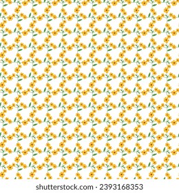Free vector flat design small flowers pattern design