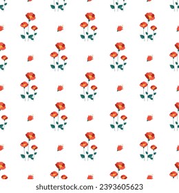 Free vector flat design small flowers pattern design