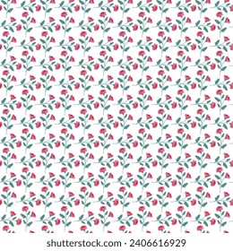 Free vector flat design small flowers pattern design
