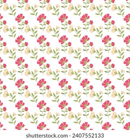 Free vector flat design small flowers pattern
