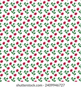 Free vector flat design small flowers pattern