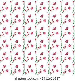 Free vector flat design small flowers pattern