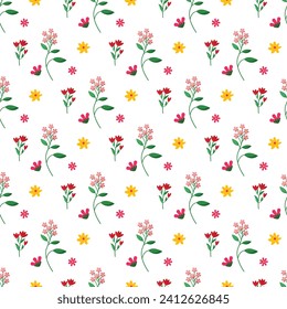 Free vector flat design small flowers pattern