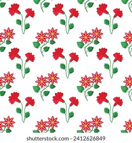 Free vector flat design small flowers pattern