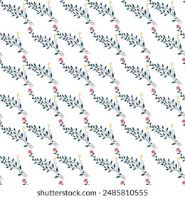 Free vector flat design small flowers pattern