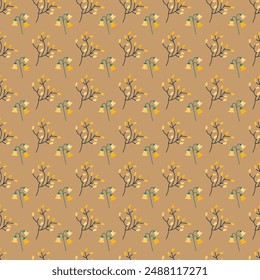 Free vector flat design small flowers pattern