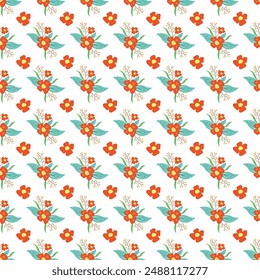 Free vector flat design small flowers pattern