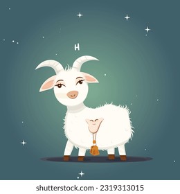 Free vector flat eid al-adha illustration with animals camel cow sheep and lanterns