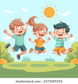 Free vector flat  international children's day celebration background