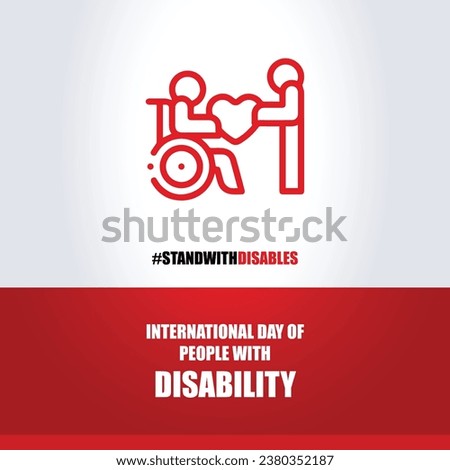 Free Vector Flat International Day of People with Disability Social Media Concept