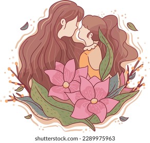 Free vector flat mother s day illustration