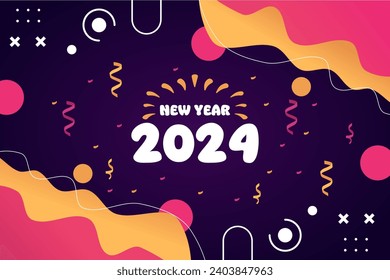 free vector flat new year background