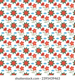 Free vector flat small flowers pattern