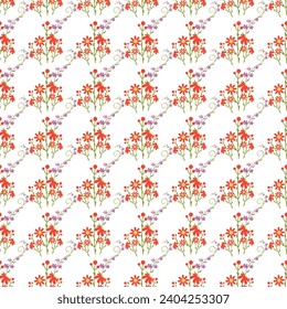 Free vector flat small flowers pattern