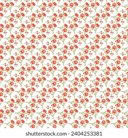 Freie Vektorflache kleine Blumenmuster