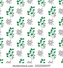 Free vector Flat small seamless flowers pattern design