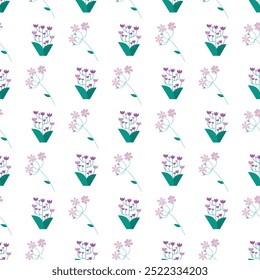 Free vector Flat small seamless flowers pattern design