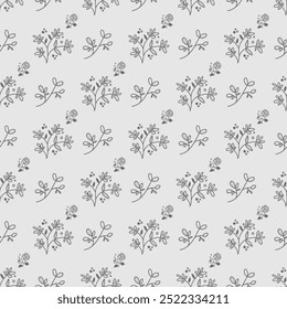 Free vector Flat small seamless flowers pattern design