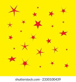 Free vector flat sparkling star collection
