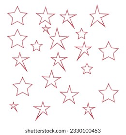 Free vector flat sparkling star collection