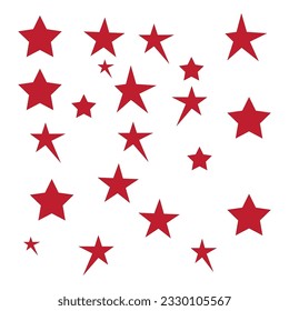 Free vector flat sparkling star collection