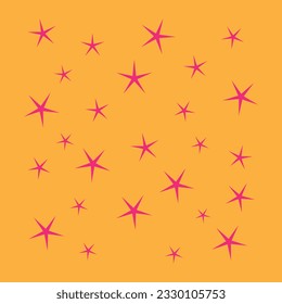 Colección de estrellas de destello plano vectorial libre